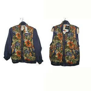 Vintage Deadstock Multicolor Reversible Jacket LARGE